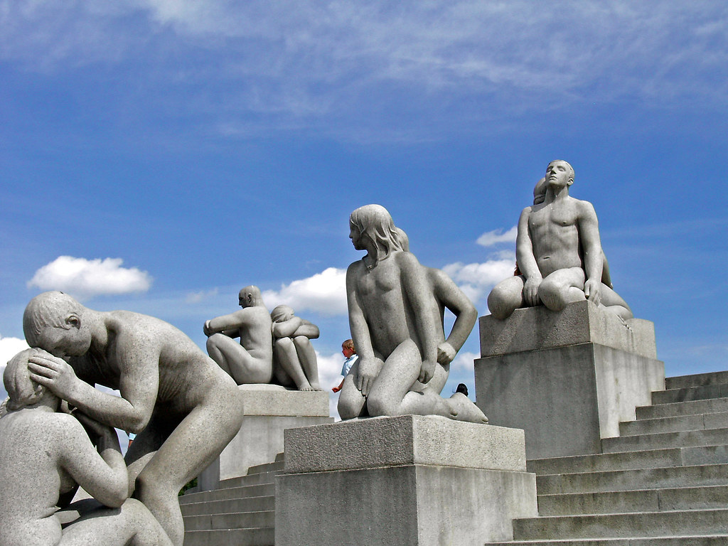 Sculptures and Gardens at Frogner Park in Oslo