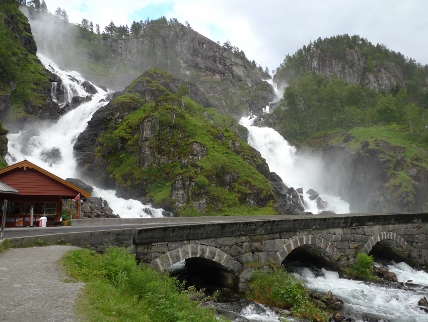 Waterfall Wonders at Latefossen in Odda