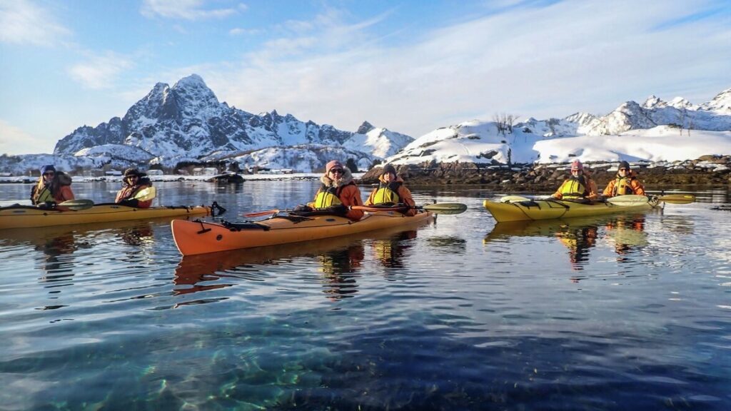 Kayaking in the Serene Waters of the Lofoten Islands