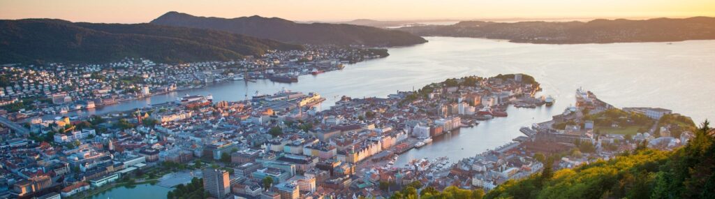 Panoramic Views from Mount Floyen in Bergen