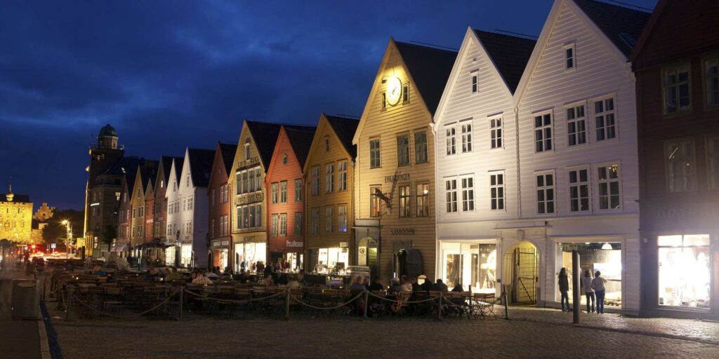 Historic Bryggen Wharf in Bergen